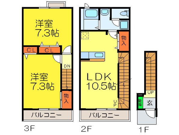 ラ・フルールの物件間取画像